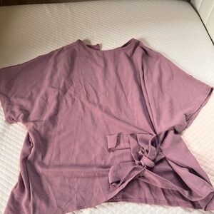 Women's Mauve Top with Tie Detail
